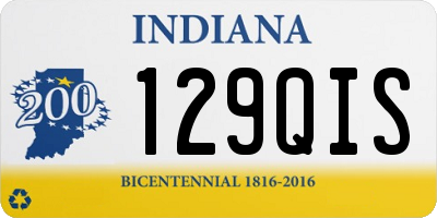 IN license plate 129QIS