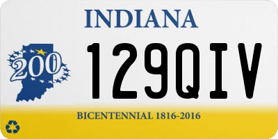 IN license plate 129QIV