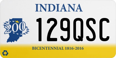 IN license plate 129QSC