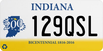 IN license plate 129QSL