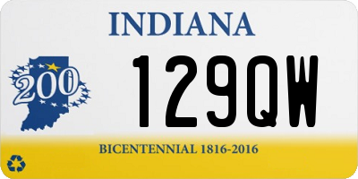 IN license plate 129QW