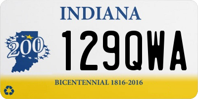 IN license plate 129QWA