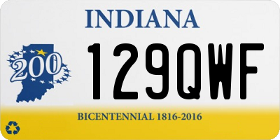 IN license plate 129QWF