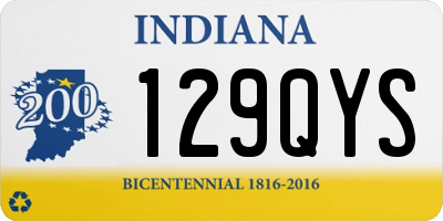 IN license plate 129QYS
