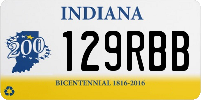 IN license plate 129RBB