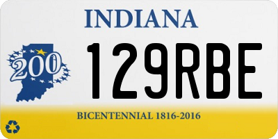 IN license plate 129RBE