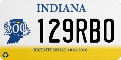 IN license plate 129RBO