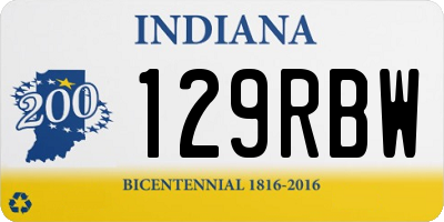 IN license plate 129RBW
