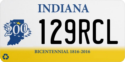 IN license plate 129RCL