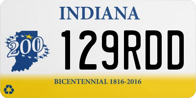 IN license plate 129RDD