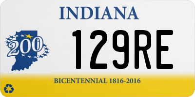 IN license plate 129RE