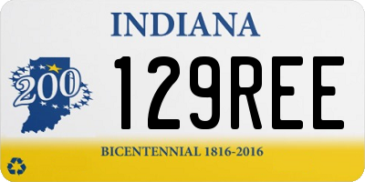 IN license plate 129REE