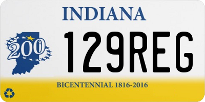 IN license plate 129REG