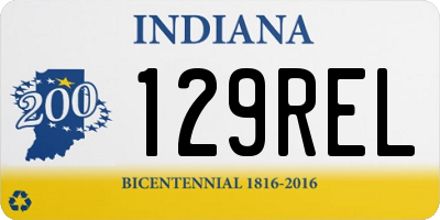 IN license plate 129REL