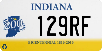 IN license plate 129RF