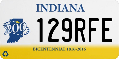 IN license plate 129RFE