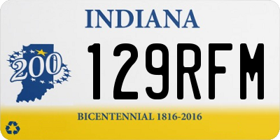 IN license plate 129RFM
