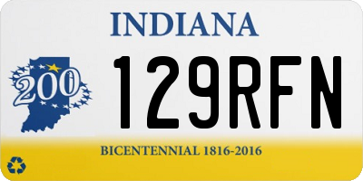 IN license plate 129RFN