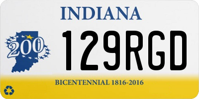IN license plate 129RGD