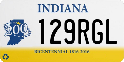 IN license plate 129RGL