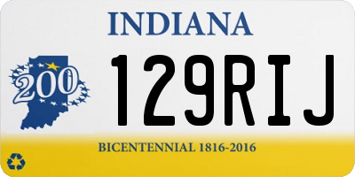 IN license plate 129RIJ