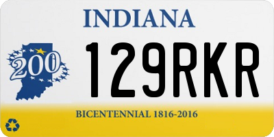 IN license plate 129RKR
