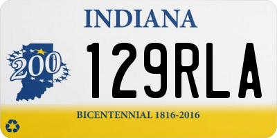 IN license plate 129RLA