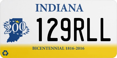 IN license plate 129RLL