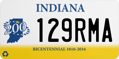 IN license plate 129RMA