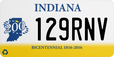 IN license plate 129RNV