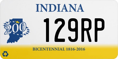 IN license plate 129RP