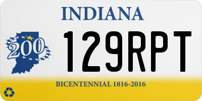 IN license plate 129RPT