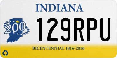 IN license plate 129RPU