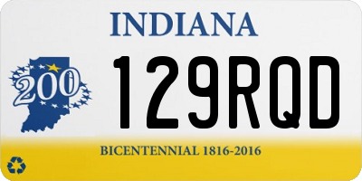 IN license plate 129RQD