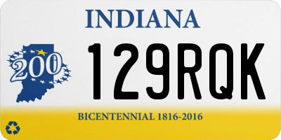 IN license plate 129RQK