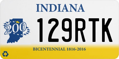 IN license plate 129RTK