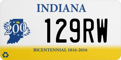 IN license plate 129RW