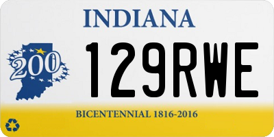 IN license plate 129RWE