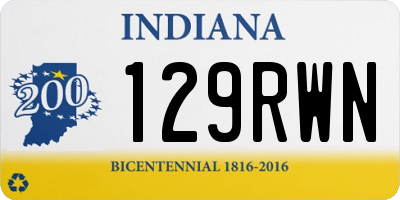 IN license plate 129RWN