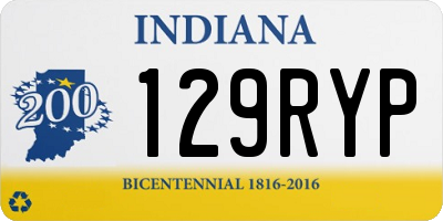 IN license plate 129RYP