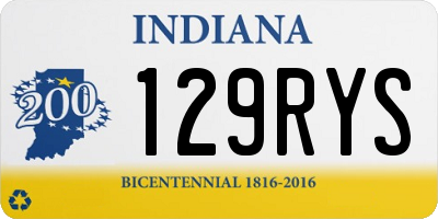 IN license plate 129RYS