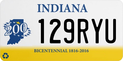 IN license plate 129RYU
