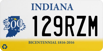 IN license plate 129RZM