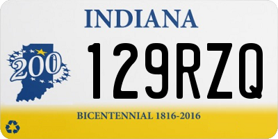 IN license plate 129RZQ