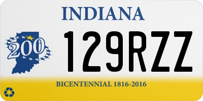 IN license plate 129RZZ