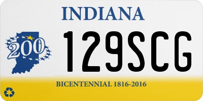 IN license plate 129SCG