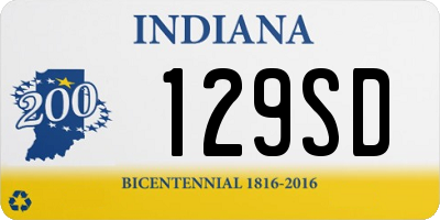 IN license plate 129SD