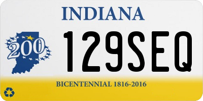 IN license plate 129SEQ