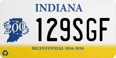 IN license plate 129SGF