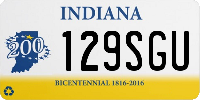IN license plate 129SGU